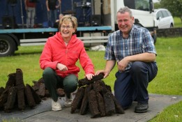 Mairead McGuinness MEP foots turf with Michael Harte Chairperson of Show